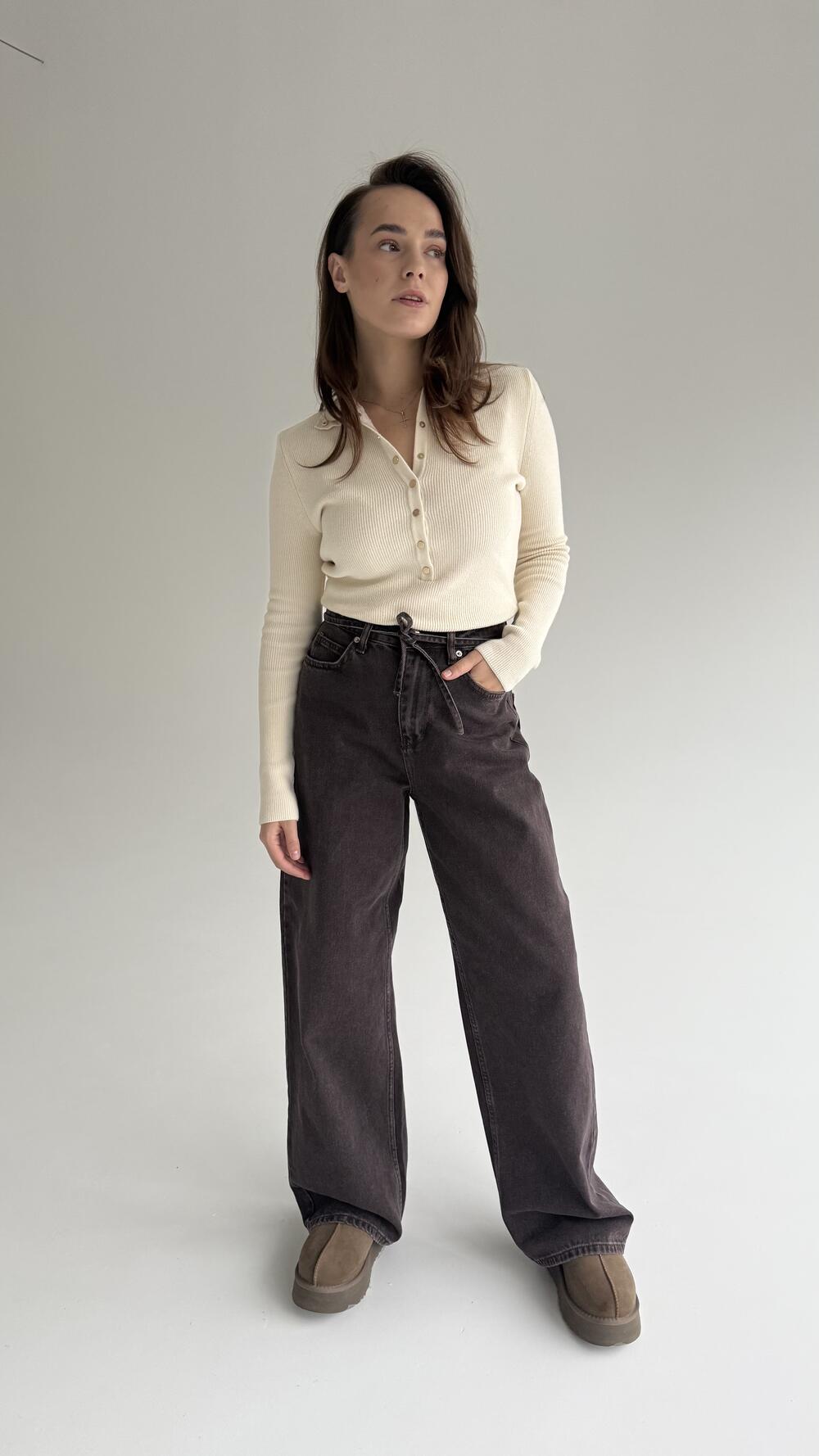 Светр приталений 10686 Бежевий, STD(Сандарт)