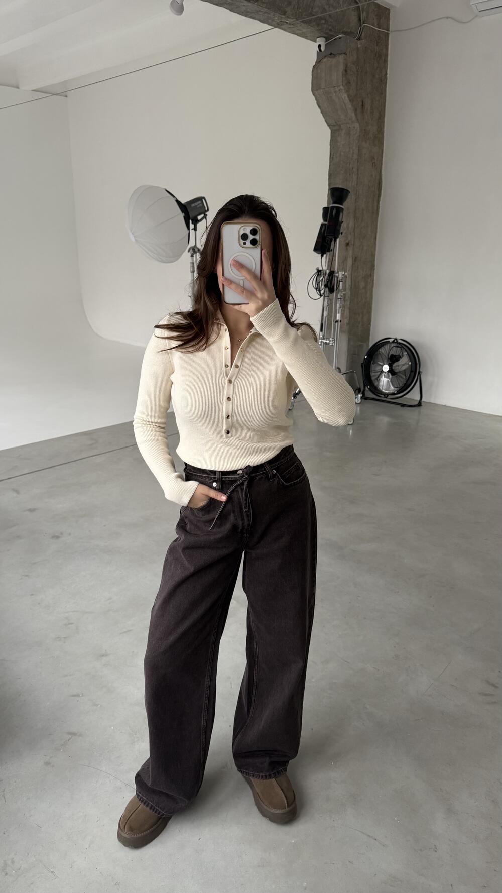 Светр приталений 10686 Бежевий, STD(Сандарт)