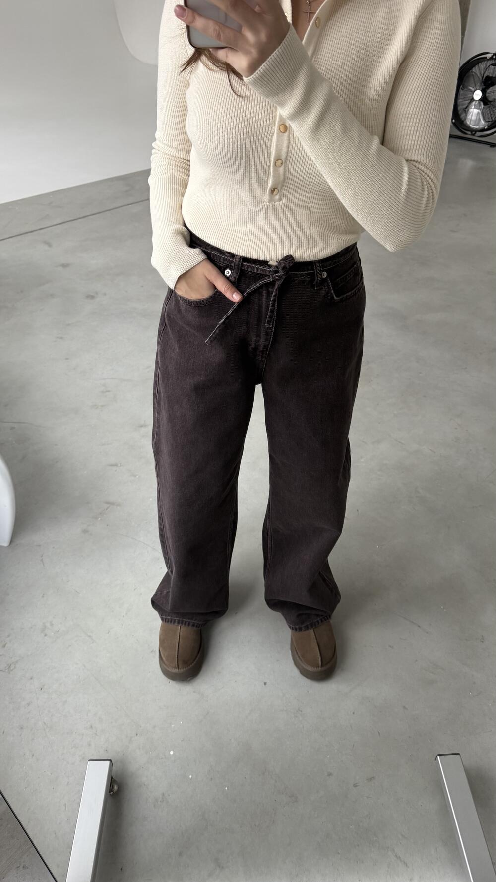 Джинси 2012-1532 WIDE LEG Шоколадний, 36