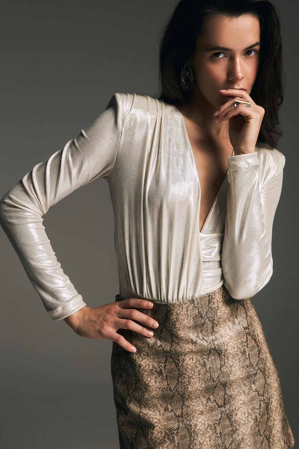 Боді Бертвей Світле-срібло, XS/S