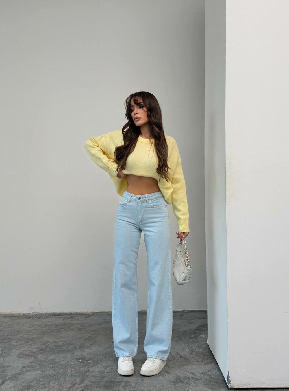 джинси 306/1592 (прямий крій/середня посадка) Блакитний DENIM, 38