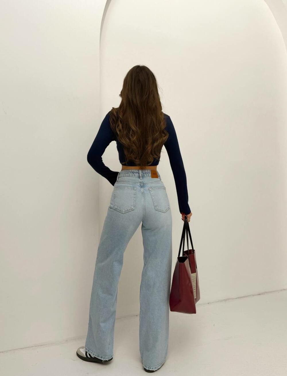Джинси 1025/1588 (висока посадка) WIDE LEG Блакитний DENIM, 36