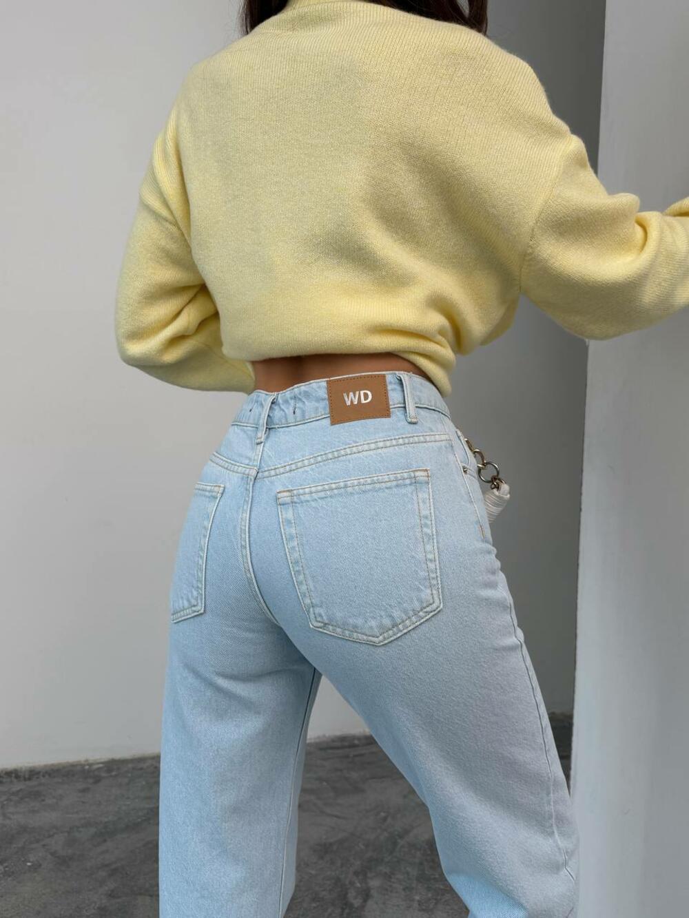 джинси 306/1592 (прямий крій/середня посадка) Блакитний DENIM, 40