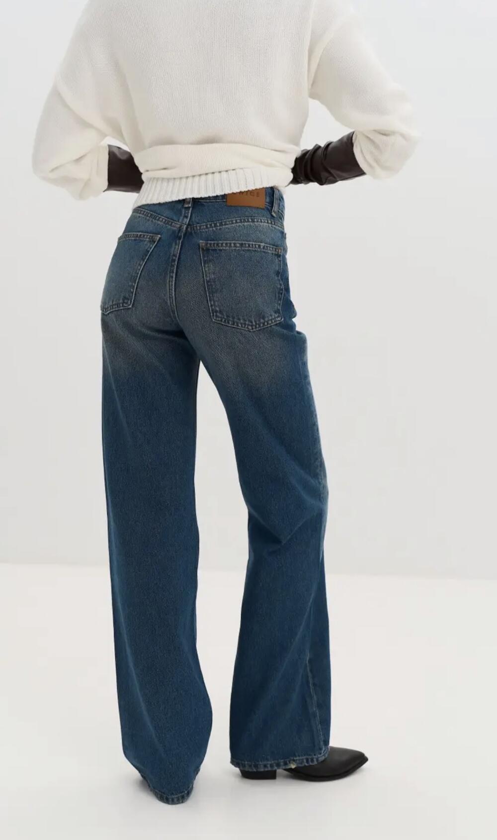 ДЖИНСИ WIDE LEG СИНІ ВІНТАЖНІ WL 594 Синій, 38