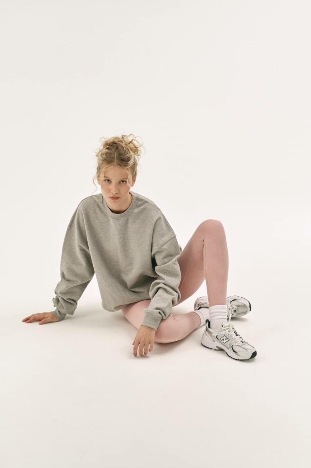 Лосини SPORT рубчик  made in Italy Пудра, XS/S