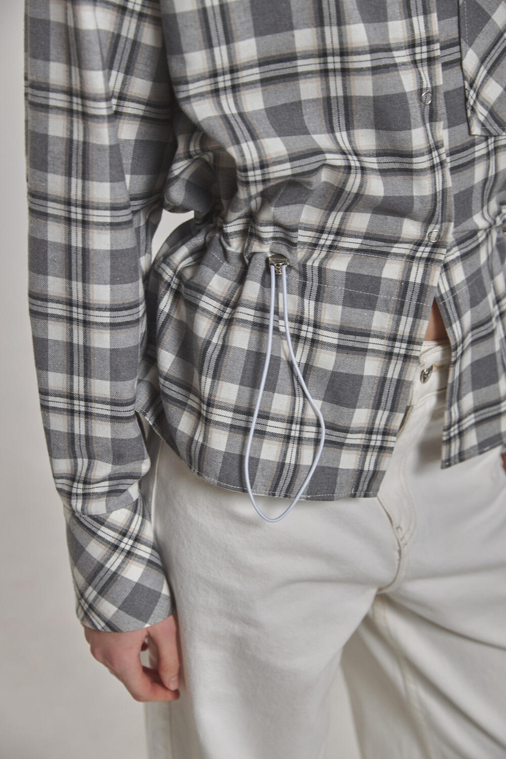 Сорочка Енбер сіро-молочний, M