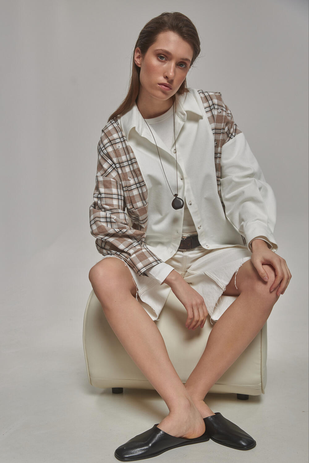 Сорочка Венель Бежево-молочна, XS/S