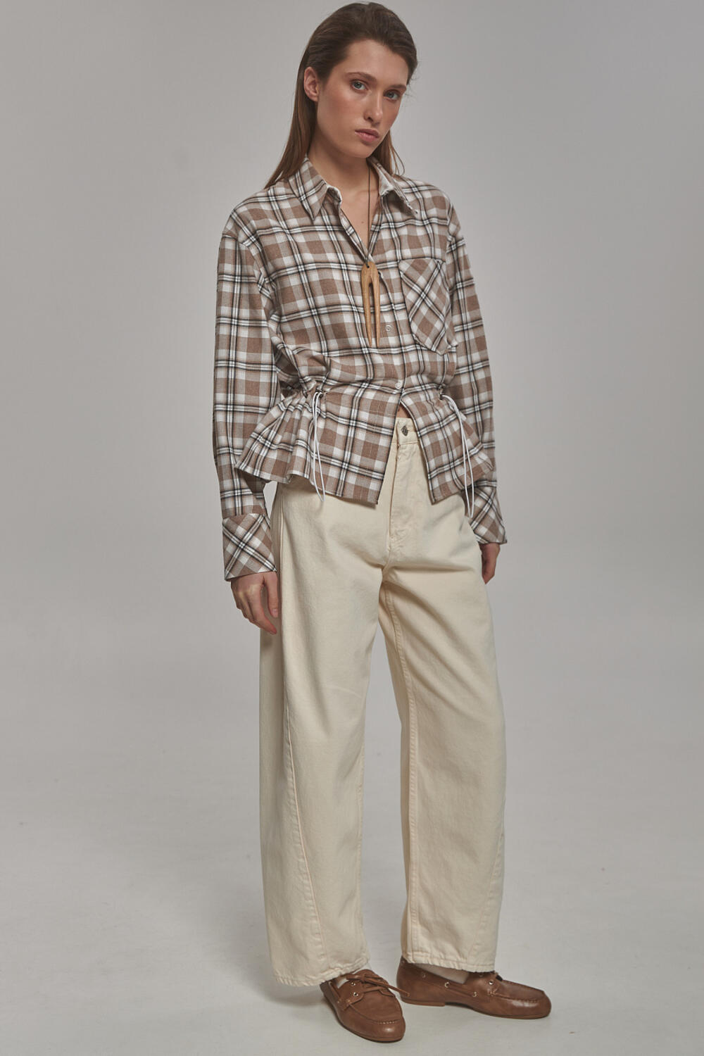 Сорочка Енбер Бежево-молочна, S