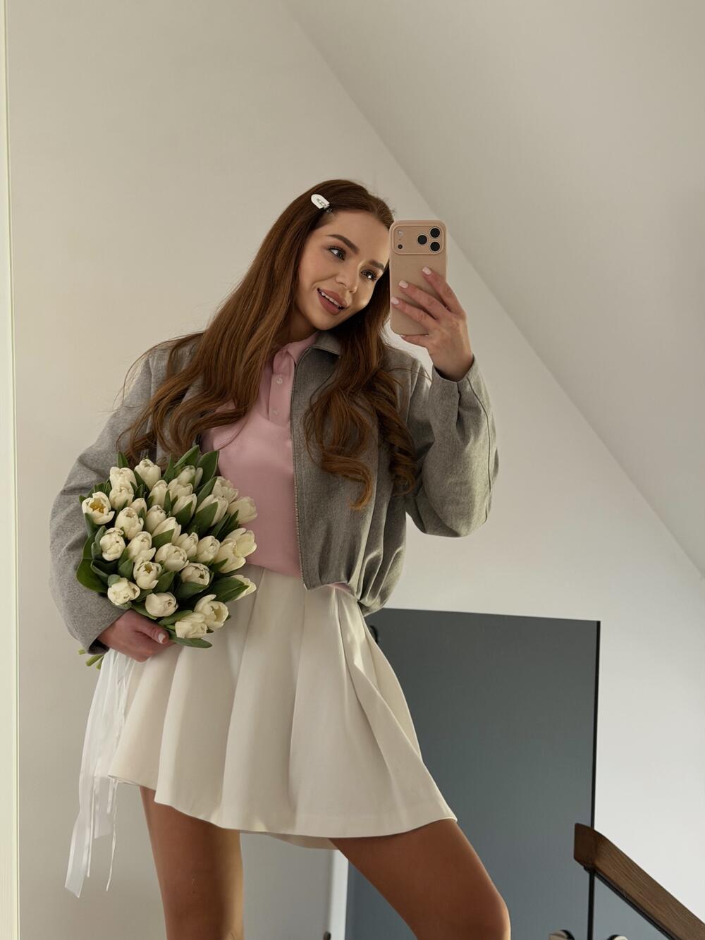 Спідниця ТЕНІСНА Молочна, ХS