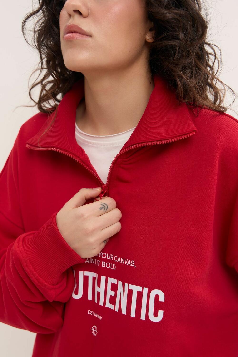 Світшот зіп "soft" be authentic Червоний, one size