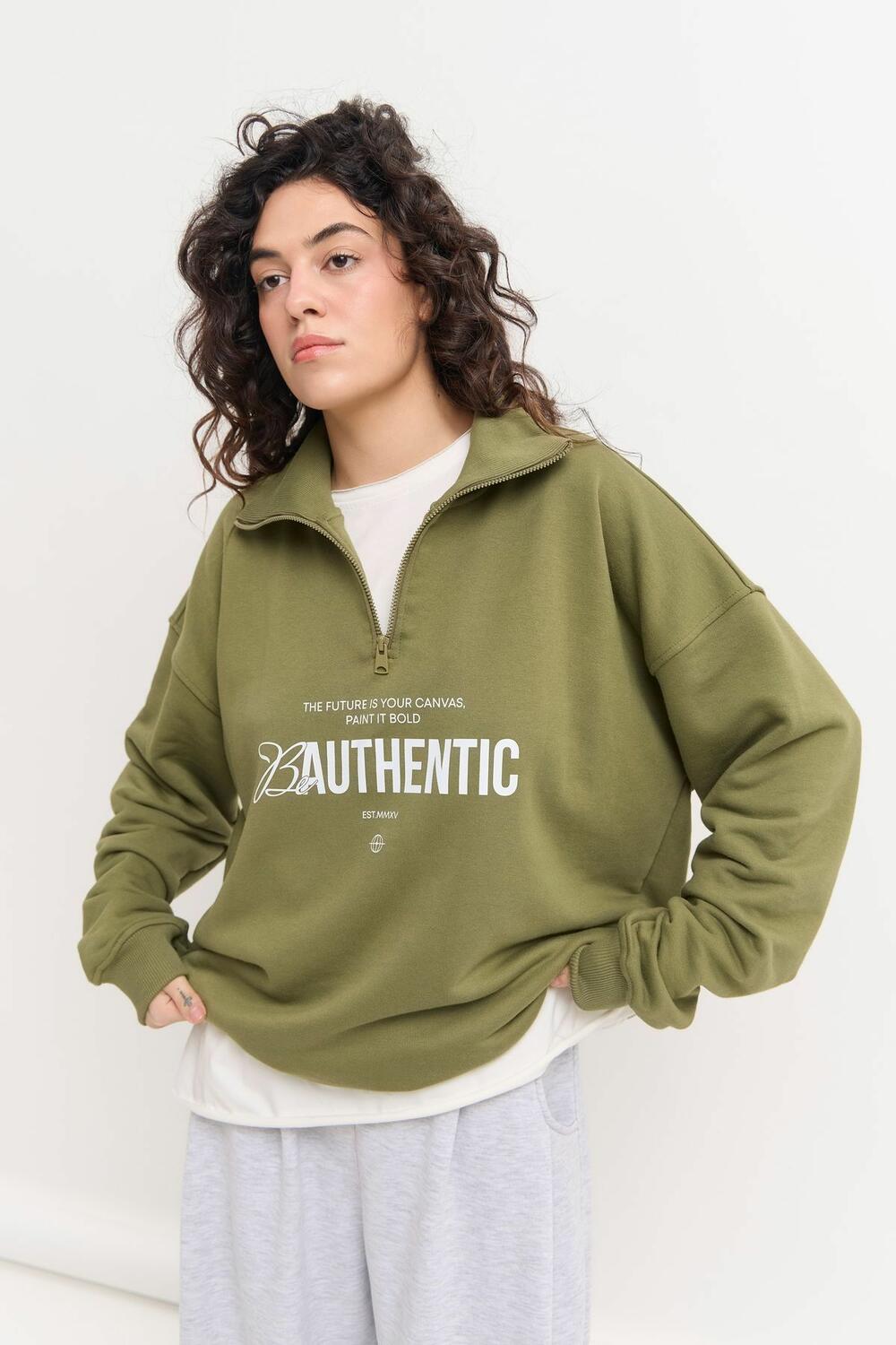 Світшот зіп "soft" be authentic 