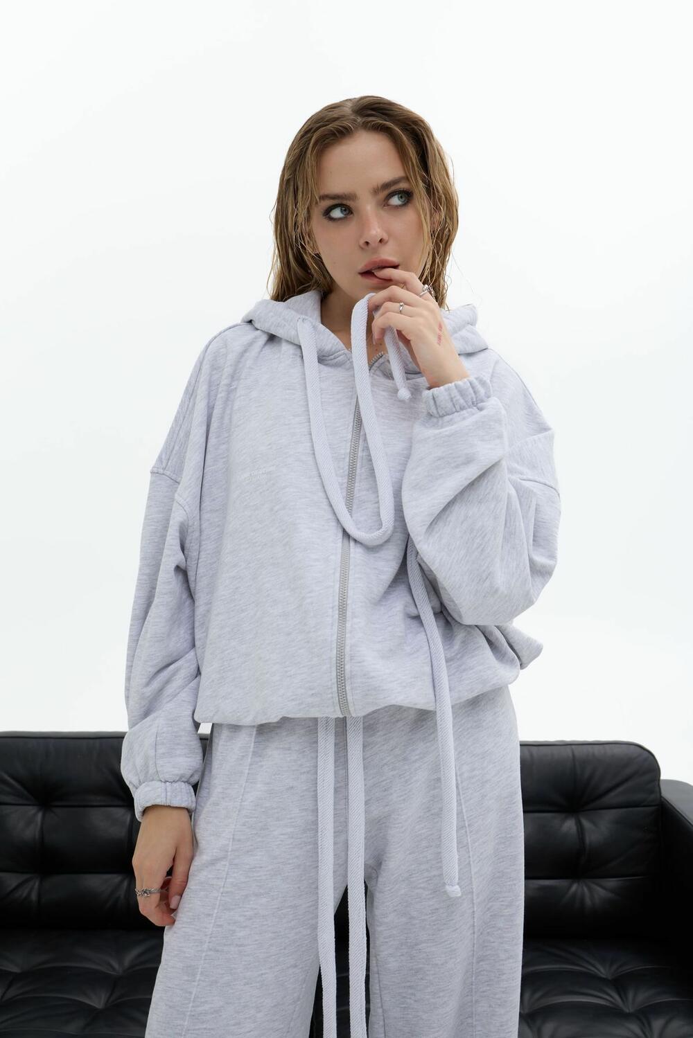 Кофта Tape Сірий меланж, one size