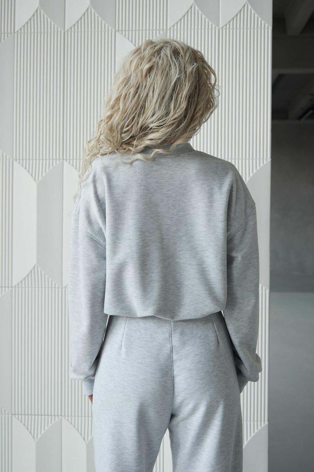 Світшот BEVERLY "I look great on Instagram" Сірий меланж, one size