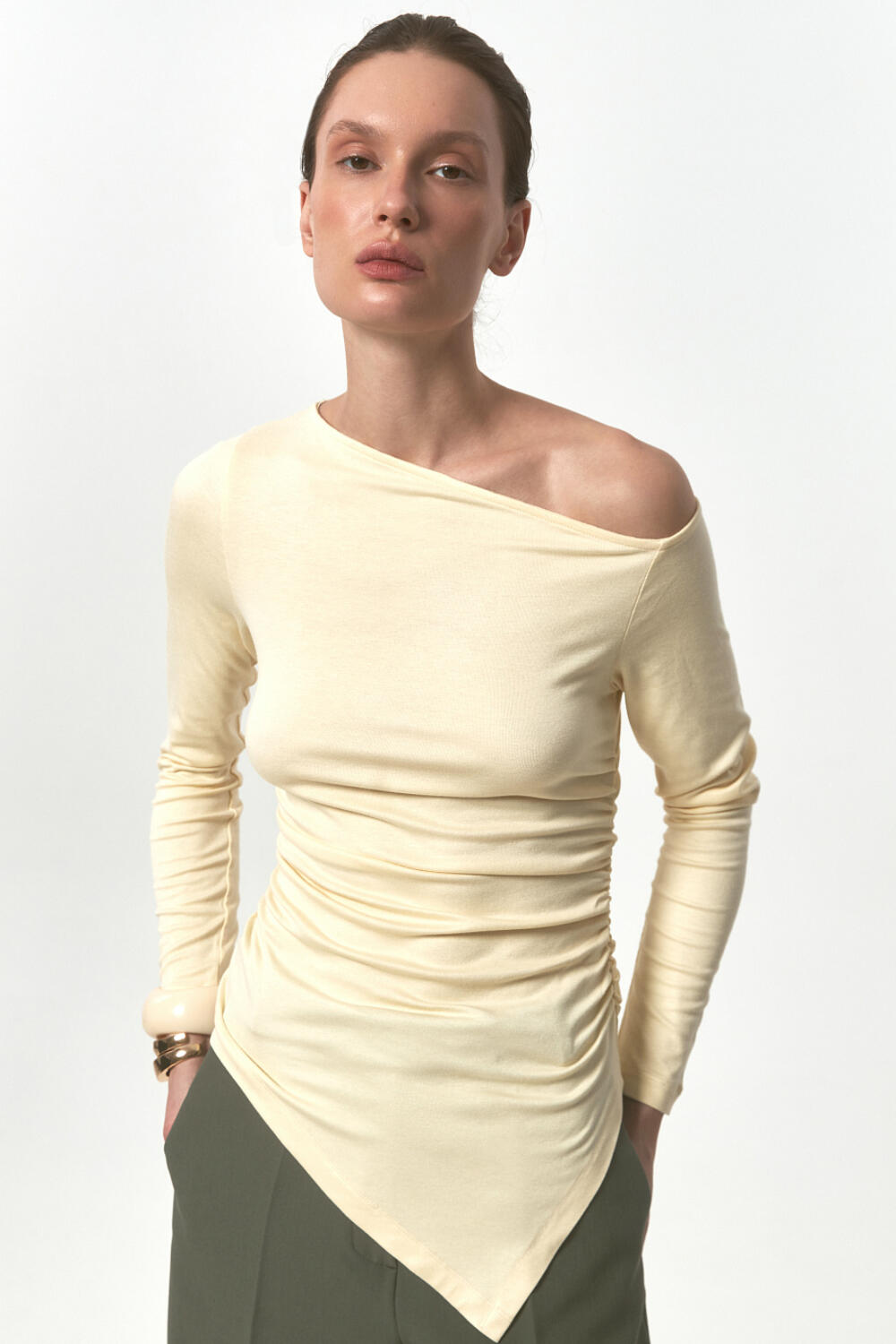 Лонгслів Ектеріс Вершкове масло, S